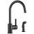 Peerless Precept® P199152LF-BL Single-Handle Kitchen Faucet with Spray Four Hole Deck Mount in Matte Black