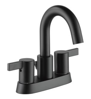 Peerless Precept® P299102LF-BL Two-Handle Centerset Lavatory Faucet in Matte Black