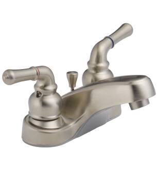 Peerless Retail Channel Product P299618LF-BN-ECO-W Two Handle Centerset Bathroom Faucet in Brushed Nickel