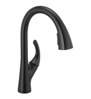 Peerless Parkwood® P7935LF-BL Single Handle Pulldown Kitchen Faucet Three Hole Deck Mount in Matte Black