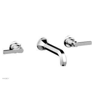 Phylrich 501-57/026 Hex Modern 8 1/4" Two Lever Handle Widespread/Wall Mount Roman Tub Faucet in Chrome