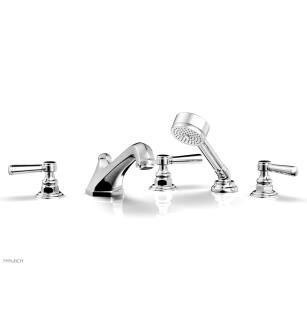 Phylrich 500-49/026 Hex Traditional 9 1/2" Three Lever Handle Widespread/Deck Mounted Roman Tub Faucet with Handshower in Chrome
