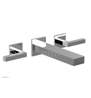 Phylrich 291-57/026 Stria 8 3/4" Two Lever Handle Widespread/Wall Mount Roman Tub Faucet in Chrome