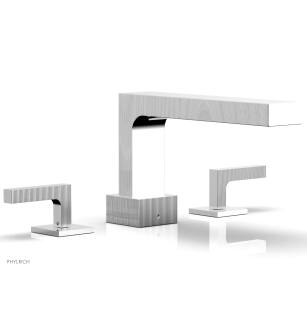 Phylrich 291-41/026 Stria 10 1/4" Two Lever Handle Widespread/Deck Mounted Roman Tub Faucet in Chrome