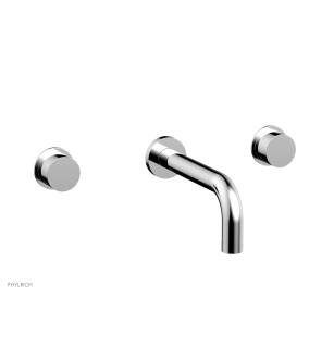 Phylrich 230-57/026 Basic II 8" Two Smooth Handle Widespread/Wall Mount Roman Tub Faucet in Chrome