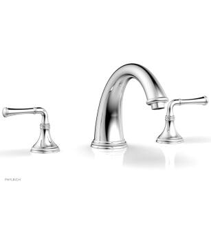 Phylrich 208-40/026 Coined 9" Two Lever Handle Widespread/Deck Mounted Roman Tub Faucet in Chrome