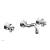 Phylrich 163-56/026 Couronne 9" Two Cross Handle Widespread/Wall Mount Roman Tub Faucet in Chrome