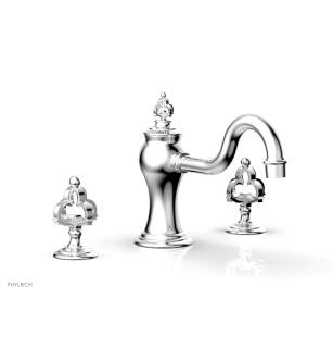 Phylrich 163-40/026 Couronne 9 1/2" Two Cross Handle Widespread/Deck Mounted Roman Tub Faucet in Chrome