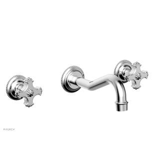 Phylrich 162-56/026 Marvelle 9 1/2" Two Cross Handle Widespread/Wall Mount Roman Tub Faucet in Chrome