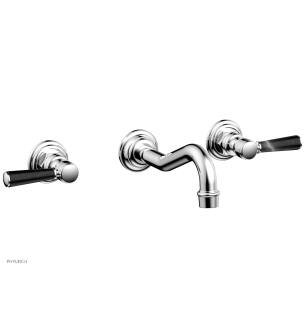 Phylrich 161-58/026 Henri 9 1/2" Two Marble Lever Handle Widespread/Wall Mount Roman Tub Faucet in Chrome