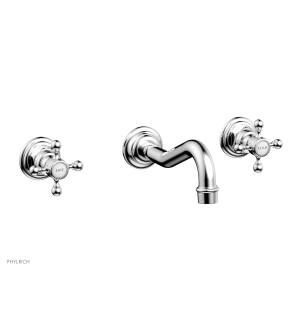 Phylrich 161-56/026 Henri 9 1/2" Two Cross Handle Widespread/Wall Mount Roman Tub Faucet in Chrome
