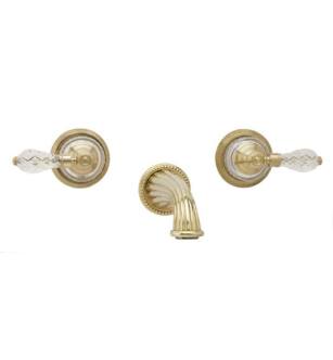 Phylrich K1181 Regent Cut Crystal 8 3/8" Two Lever Handle Widespread/Wall Mount Roman Tub Faucet in Chrome