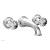 Phylrich K1361/026 Georgian & Barcelona 7 1/2" Two Round Handle Widespread/Wall Mount Roman Tub Faucet in Chrome