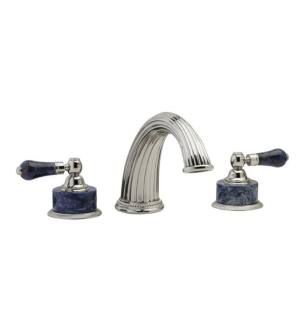 Phylrich K1272P Regent 12" Two Bleu Sodalite Lever Handle Widespread/Deck Mounted Roman Tub Faucet in Chrome