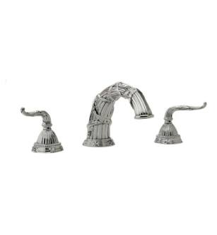 Phylrich K1137R Ribbon & Reed 12 3/8" Two Lever Handle Widespread/Deck Mounted Roman Tub Faucet in Chrome