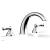 Phylrich D1202T/026 Revere & Savannah 11 3/8" Two Curved Lever Handle Widespread/Deck Mounted High Spout Roman Tub Faucet in Chrome