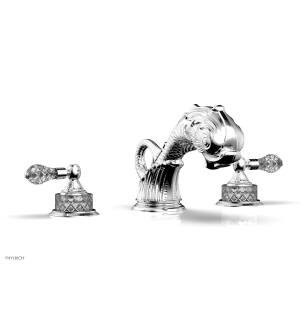 Phylrich K1184M/026 Dolphin 9" Two Cut Crystal Lever Handle Widespread/Deck Mounted Roman Tub Faucet in Chrome