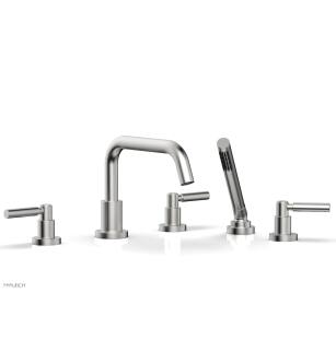 Phylrich D2132D1/26D Basic 10 5/8" Three Lever Handle Widespread/Deck Mounted Low Spout Roman Tub Faucet with Handshower in Chrome