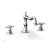 Phylrich 161-40/26D Henri 8 5/8" Two Cross Handle Widespread/Deck Mounted Roman Tub Faucet in Chrome