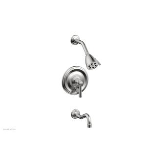 Phylrich 161-27/26D Henri Lever Handle Pressure Balance Tub and Shower Set with Round Trim in Chrome