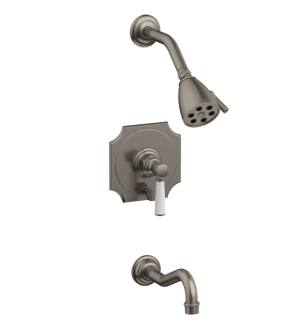 Phylrich 161-31 Henri Marble Lever Handle Pressure Balance Tub and Shower Set with Scalloped Trim
