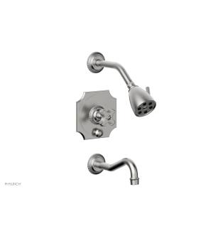 Phylrich 162-26/26D Marvelle Cross Handle Pressure Balance Tub and Shower Set in Chrome