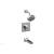 Phylrich 290-29/26D Mix Cube Handle Pressure Balance Tub and Shower Set in Chrome