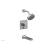 Phylrich 291-29/26D Stria Cube Handle Pressure Balance Tub and Shower Set in Chrome