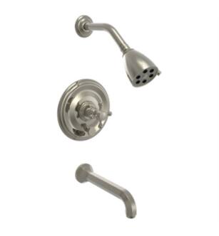 Phylrich 500-26 Hex Traditional Cross Handle Pressure Balance Tub and Shower Set