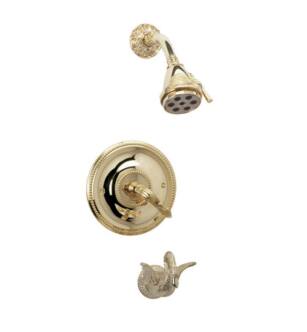 Phylrich PB2123 Swan Lever Handle Pressure Balance Tub and Shower Set