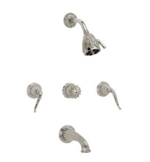 Phylrich K2137 Ribbon & Reed Thermostatic Tub and Shower Set in Chrome