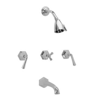 Phylrich K2170 Le Verre & La Crosse Pressure Balance Tub and Shower Set in Chrome