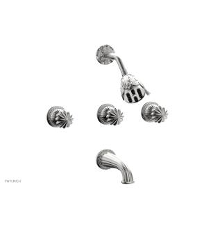 Phylrich K2361/26D Georgian and Barcelona Round Handle Thermostatic Tub and Shower Set in Chrome