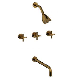 Phylrich D2134 Phylrich Basic Tubular Cross Handles Tub and Shower Set