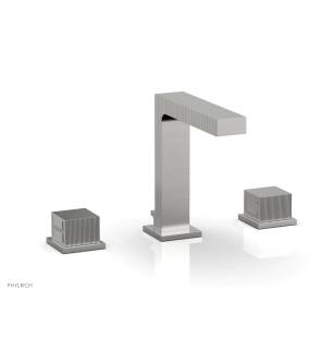 Phylrich 291-04/26D Stria 5 1/2" Double Cube Handle Widespread Bathroom Sink Faucet in Chrome