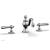 Phylrich 162-02/26D Marvelle 6" Double Lever Handle Widespread Bathroom Sink Faucet in Chrome