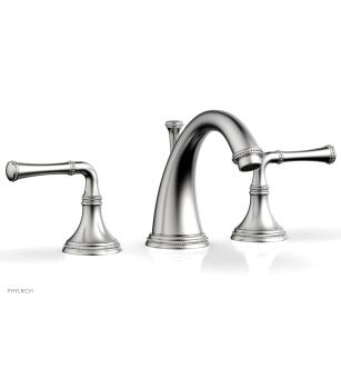 Phylrich 207-01/26D Beaded 6" Double Lever Handle Widespread Bathroom Sink Faucet in Chrome