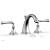 Phylrich 207-01/26D Beaded 6" Double Lever Handle Widespread Bathroom Sink Faucet in Chrome