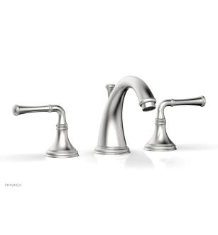 Phylrich 208-01/26D Coined 8 1/8" Double Lever Handle Widespread Bathroom Sink Faucet in Chrome