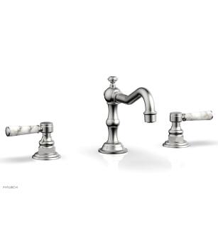 Phylrich 161-03/26D Henri 8 5/8" Double Marble Handle Widespread Bathroom Sink Faucet in Chrome