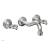 Phylrich 164-11/26D Maison 7 3/8" Double Blade Handle Wall Mount Bathroom Sink Faucet in Chrome