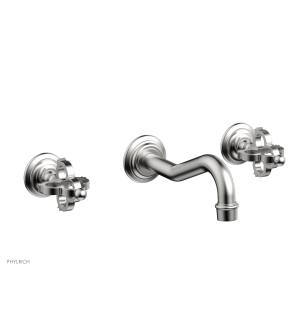 Phylrich 163-11/26D Couronne 9 1/2" Double Cross Handle Wall Mount Bathroom Sink Faucet in Chrome
