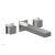 Phylrich 291-14/26D Stria 8 3/4" Double Cube Handle Wall Mount Bathroom Sink Faucet in Chrome