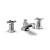 Phylrich 501-01/26D Hex Modern 7 1/4" Double Cross Handle Widespread Bathroom Sink Faucet in Chrome