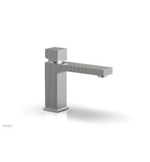 Phylrich 291L-08/26D Stria 6 7/8" Single Hole Bathroom Sink Faucet with Cube Handle in Chrome