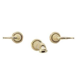 Phylrich WL137 Ribbon & Reed 10 1/4" Double Lever Handle Wall Mount Bathroom Sink Faucet in Chrome