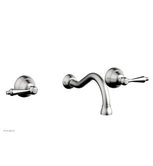Phylrich DWL100/26D Revere & Savannah 9 3/8" Double Straight Handle Wall Mount Bathroom Sink Faucet in Chrome