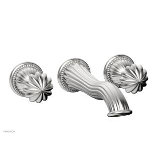 Phylrich WL361/26D Georgian & Barcelona 10 1/4" Double Round Handle Wall Mount Bathroom Sink Faucet in Chrome