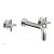 Phylrich DWL134/26D Basic 8" Double Tubular Cross Handle Wall Mount Bathroom Sink Faucet in Chrome