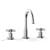 Phylrich D138/26D Basic 6 7/8" Double Blade Cross Handle Widespread Bathroom Sink Faucet with Medium Spout in Chrome